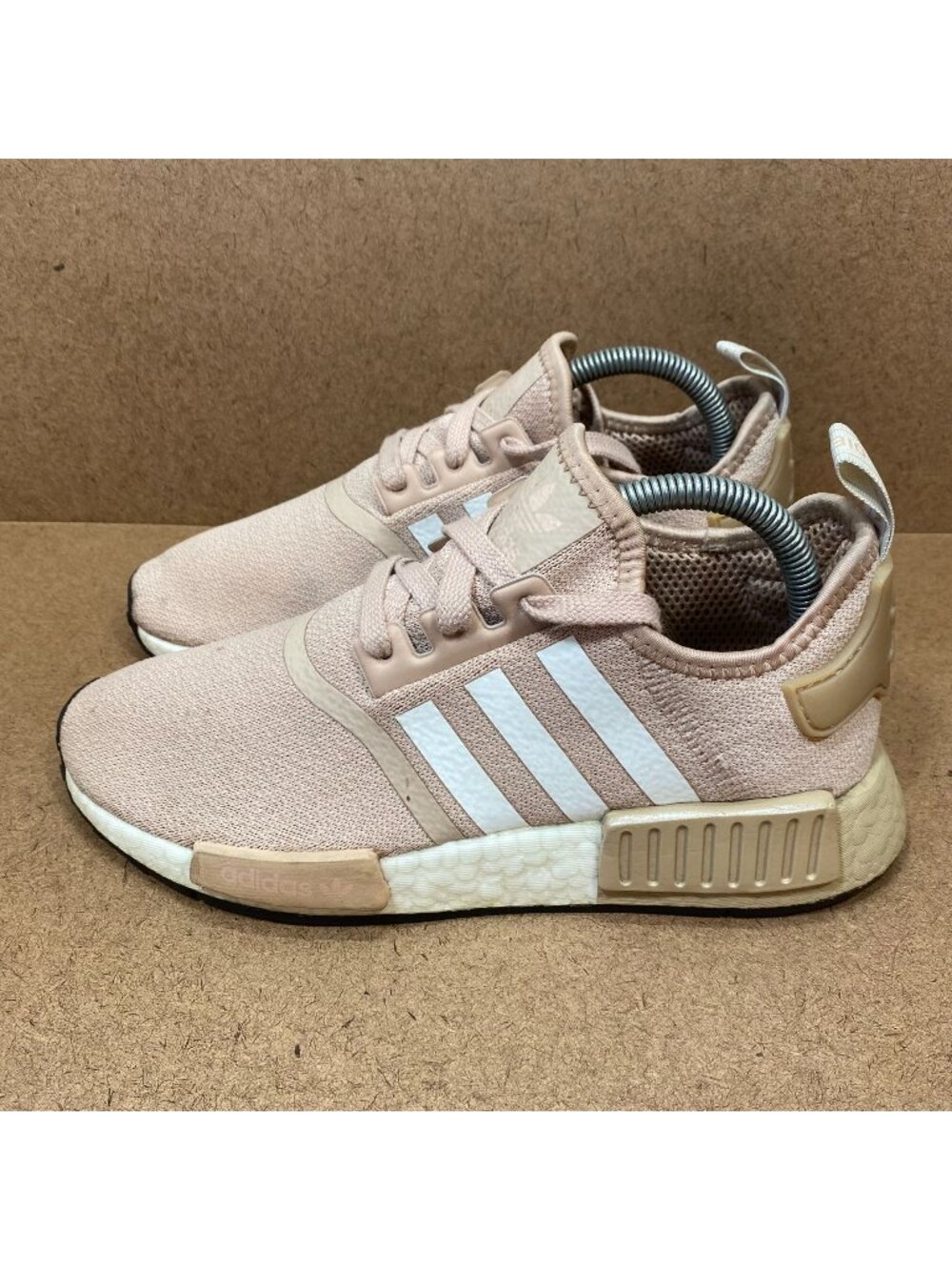 Adidas NMD_R1 Womens Sneakers US 7.5 Ash Pearl Mesh & Rubber Boost Midsole